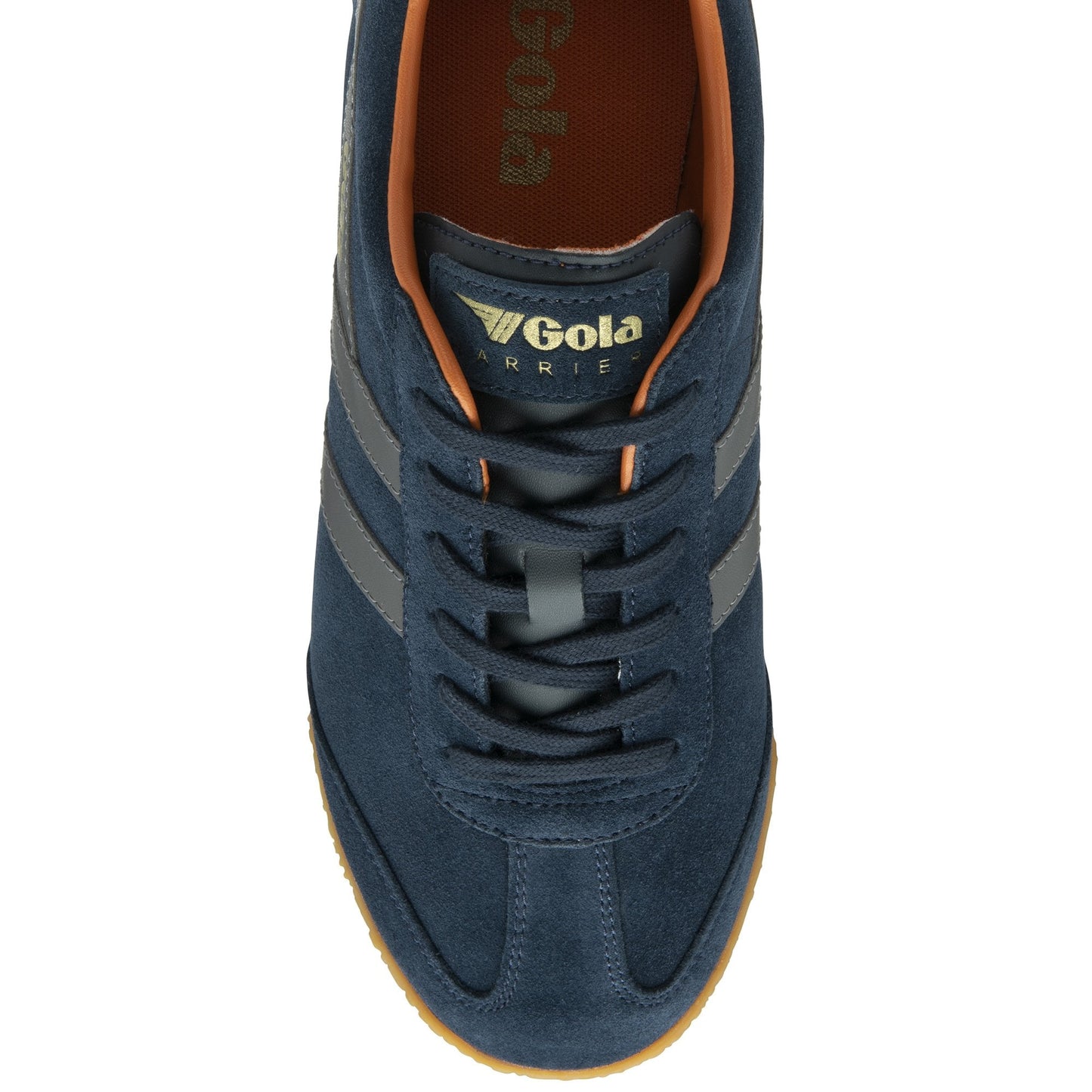 Gola Harrier Suede Trainers Navy / Ash / Moody Orange