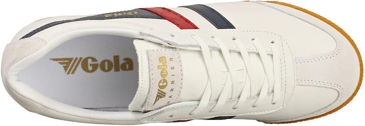 GOLA HARRIER White/Navy/Red Leather