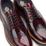 Base of London Woburn Burgandy HI Shine Leather Brogue