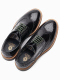 Base of London Woburn Black HI Shine Leather Brogue