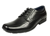 Pod Angus Black Leather Laced Shoe