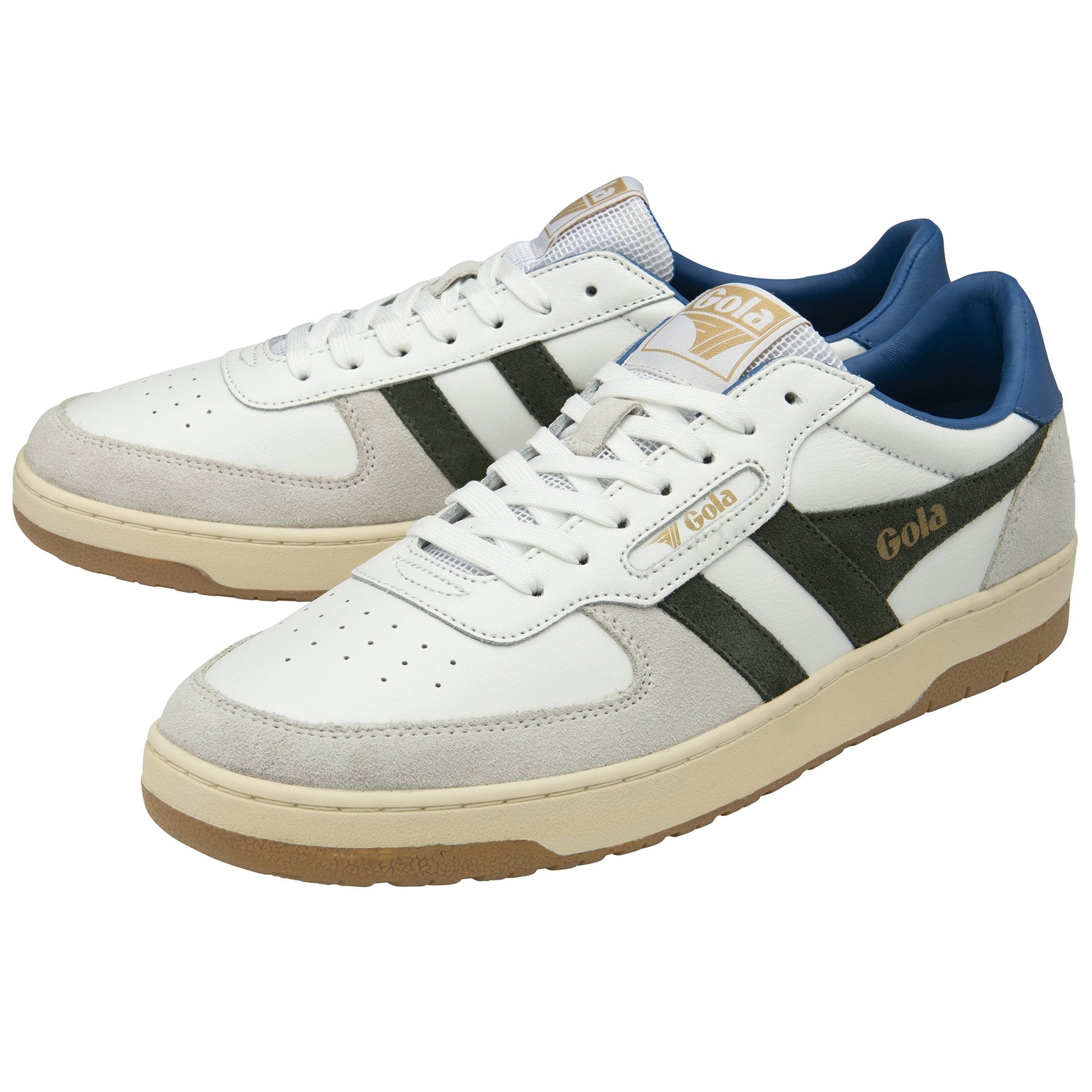 Gola Hawk Trainer White/Dark Khaki/Sapphire