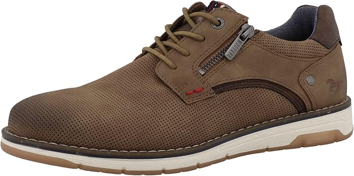 Mustang Lace-Up Sporty Sneaker Style  beige