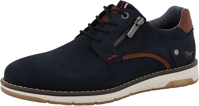 Mustang Lace-Up Sporty Sneaker Style  Navy