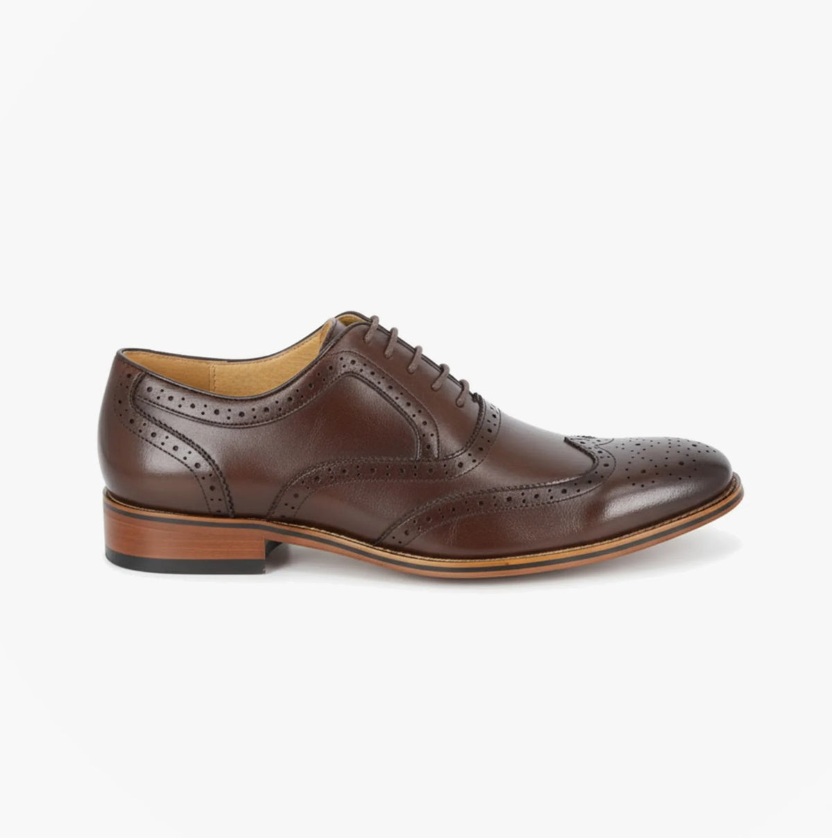 Goor ALFRED Brogue Oxford Shoes M424DB -  Dark Brown