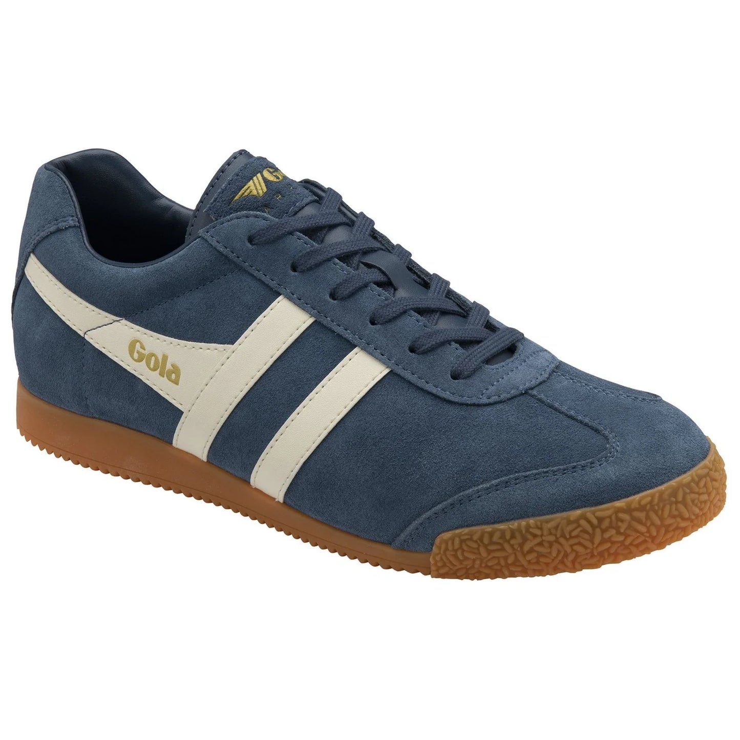 Gola Harrier Suede Trainers Baltic / White