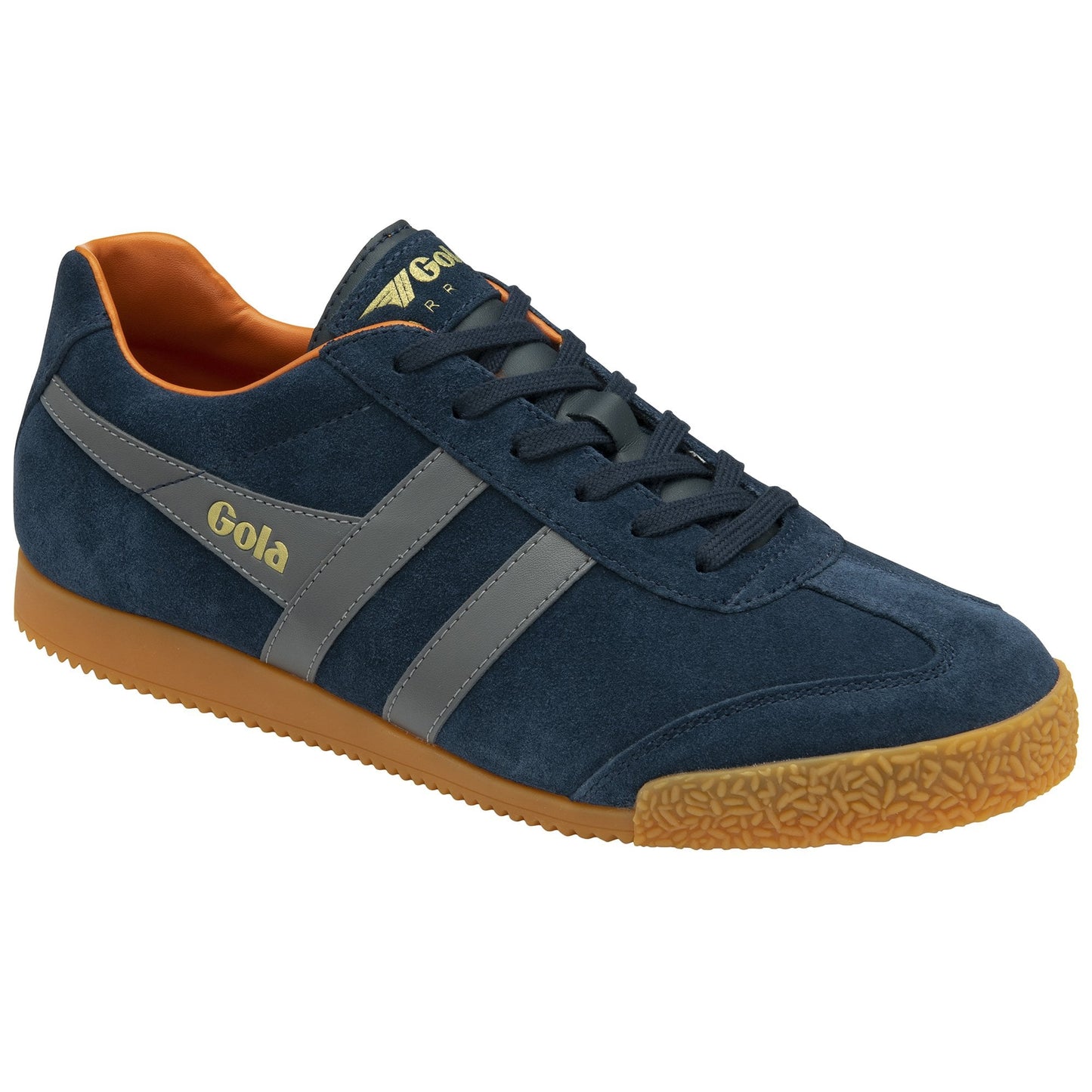 Gola Harrier Suede Trainers Navy / Ash / Moody Orange