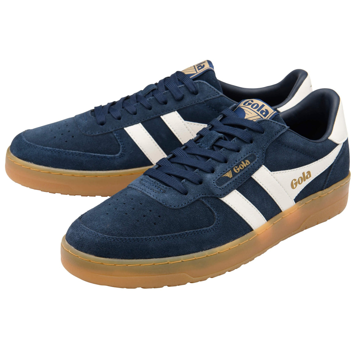Gola Hawk Suede 86 Trainer - Navy/Off White/Gum