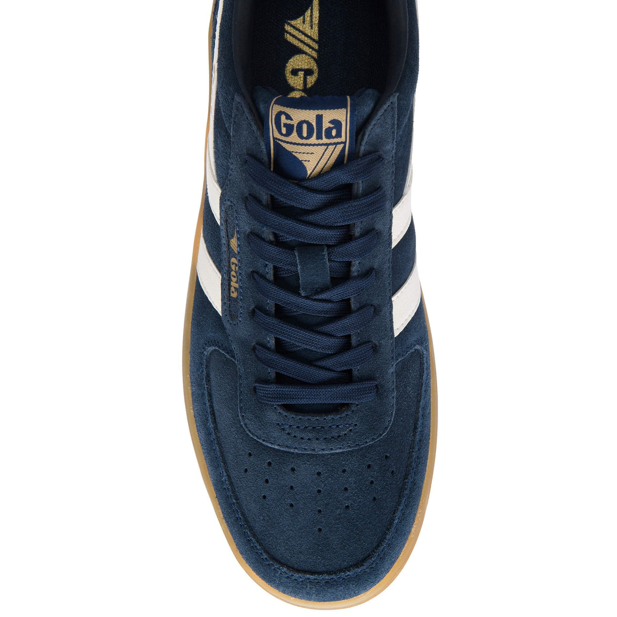 Gola Hawk Suede 86 Trainer - Navy/Off White/Gum