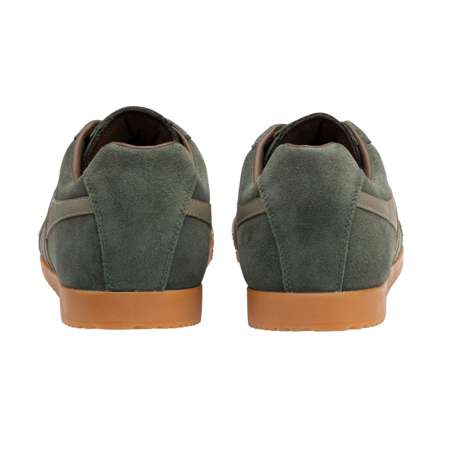 Gola Harrier Suede Trainers Dark Khaki / Rhino / Otter