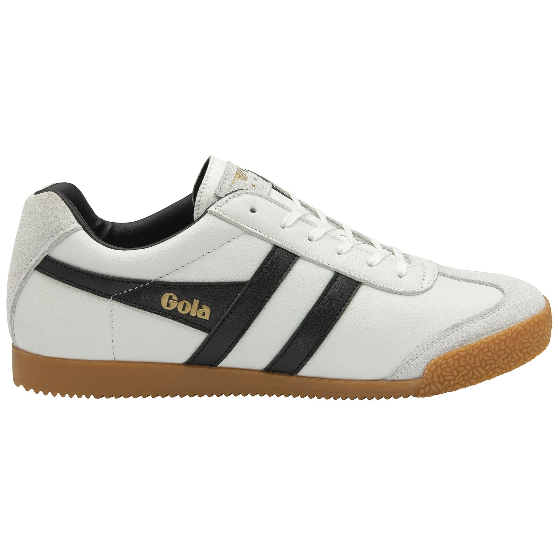 Gola Harrier Leather Trainer white black/black
