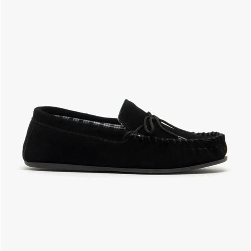 Mokkers Bruce Suede Leather Moccasin Black