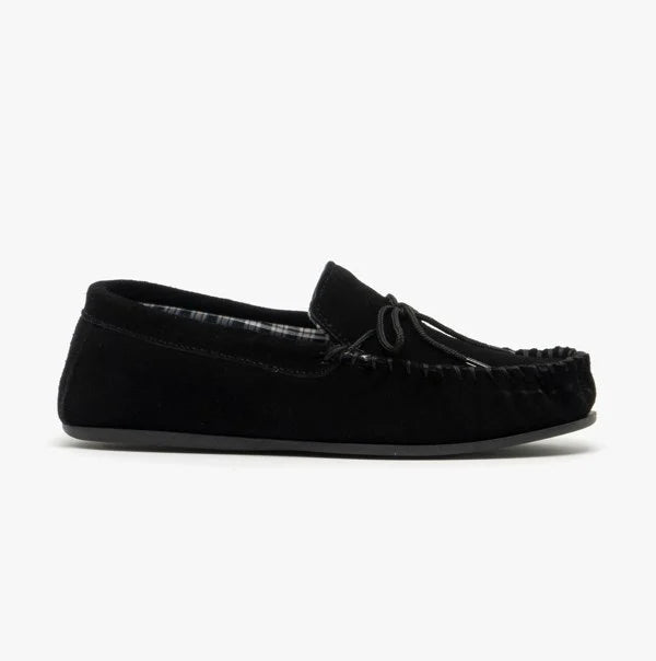 Mokkers Suede Leather Moccasin Black