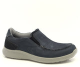 Jomos  Navy  Nubuck  Leather Slip On Style K