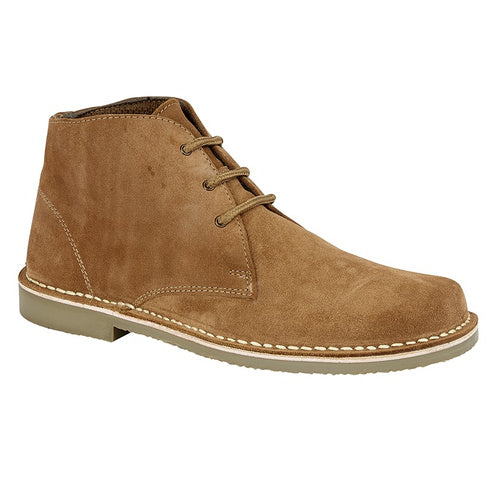 Roamers Wide Fit 3 Eyelet Suede Desert Boot - M378BS