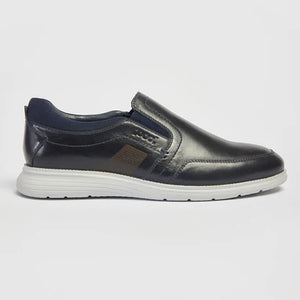 Pod Holden Navy Leather Slip On