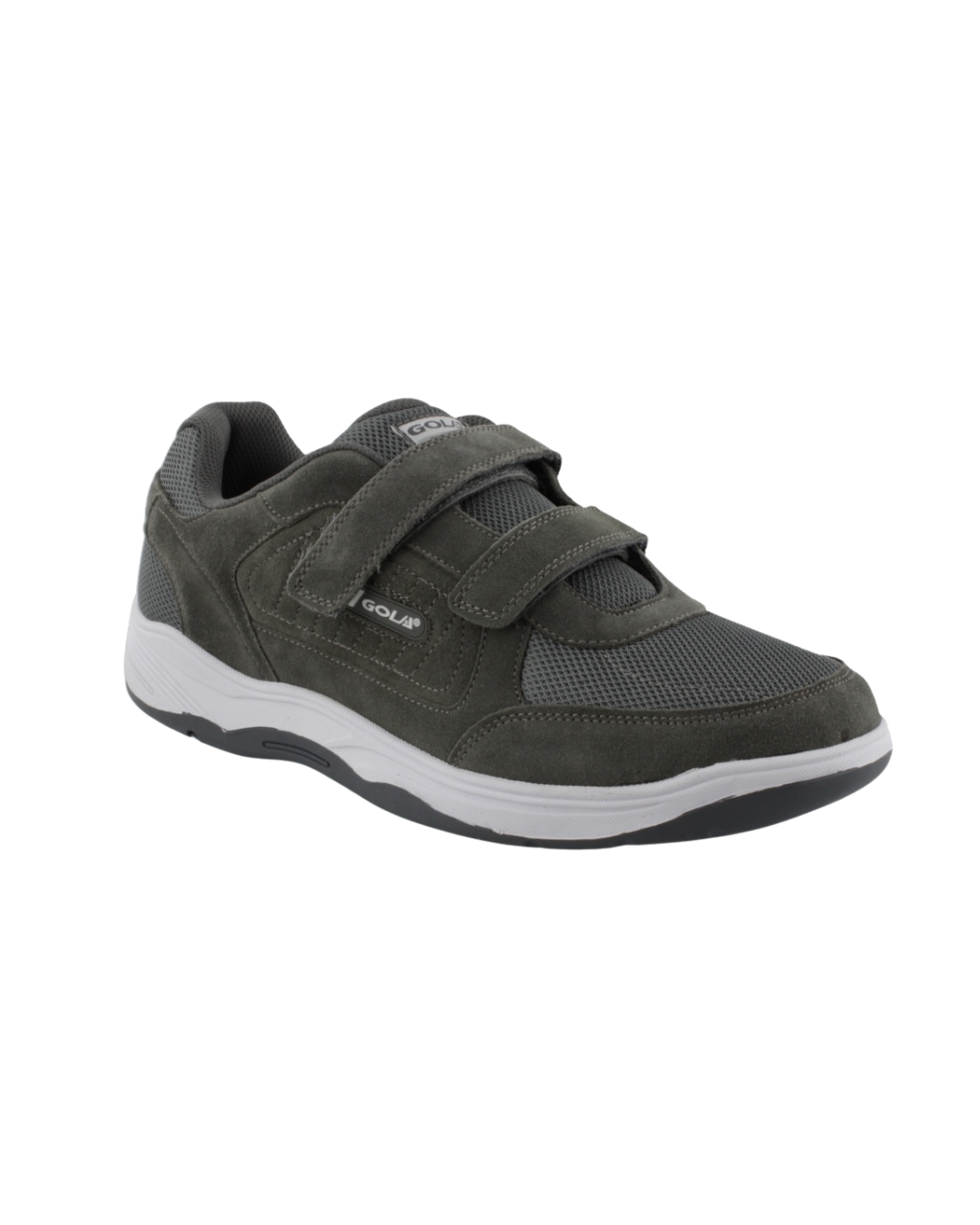 Gola Belmont 2 Suede Velcro Twin Bar - Charcoal