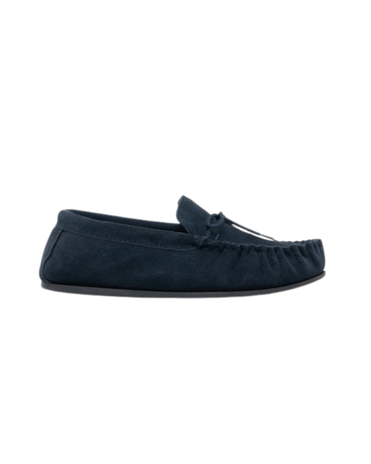 Mokkers Bruce Suede Leather Moccasin Navy