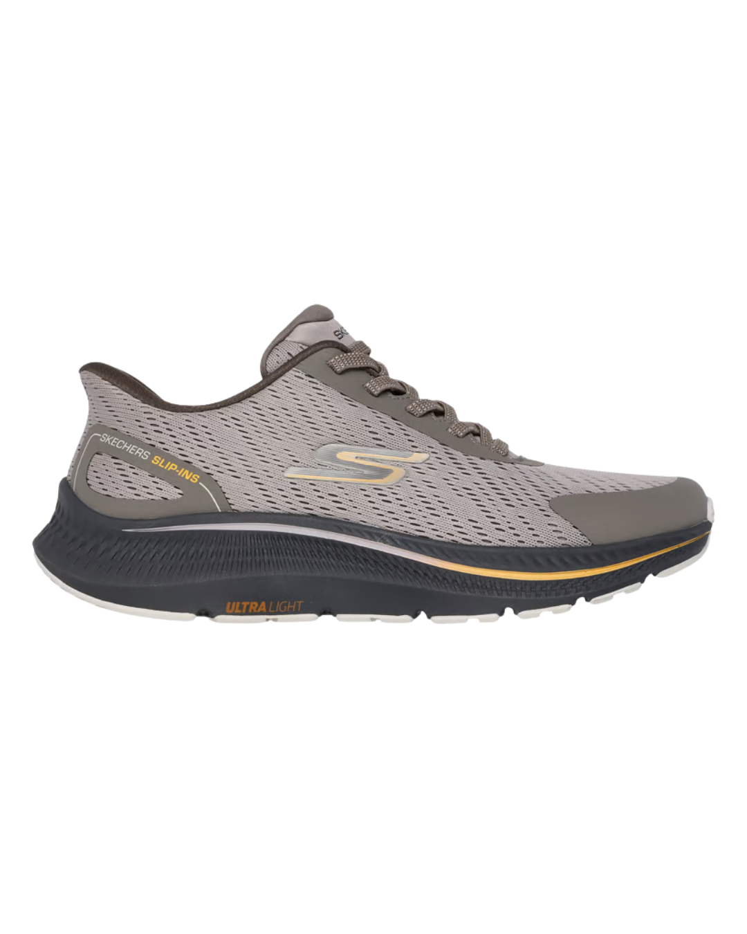 Skechers Slip-ins: Go Run Consistent 2.0 - Wide - Taupe/Yellow