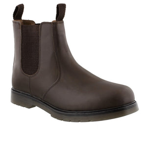 Amblers Chelmsford Brown Waxy Leather Chelsea Boot