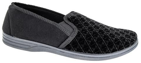 Zedzz  Velour Slipper MS466 black check