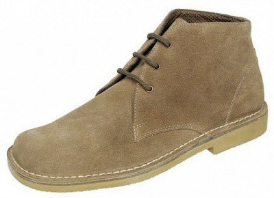 Roamers Wide Fit Suede Desert Boot sand