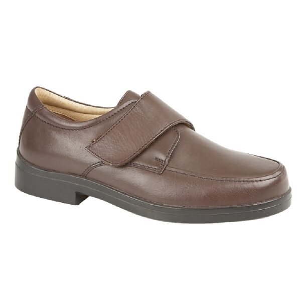 Mens wide sale velcro shoes