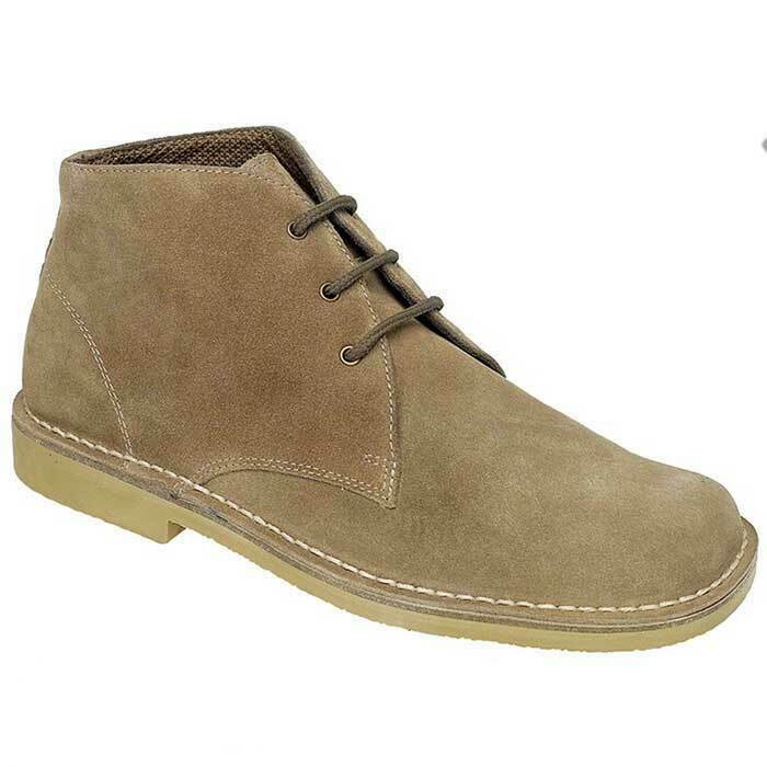 Roamers Wide Fit Suede Desert Boot sand